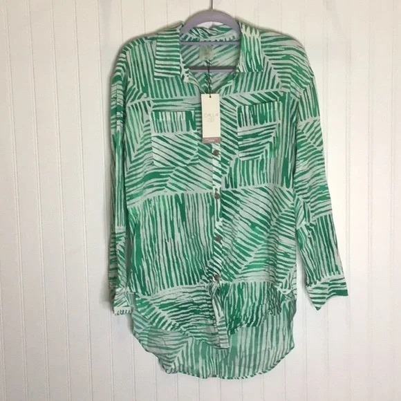 Calia | by Carrie Underwood |L/S Utility Shirt Beach Cover Up XS - Picture 9 of 9